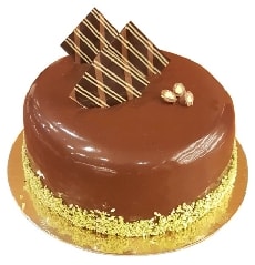 2-3 Kişilik Yuvarlak Sade Çikolatalı Yaş Pasta