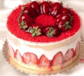 Butik Tasarım Çilekli Mois Yaş Pasta